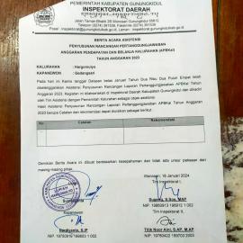 ASISTENSI PENYUSUNAN LAPORAN PERTANGGUNGJAWABAN APBKAL 2023, HARGOMULYO FINISH TANPA CATATAN